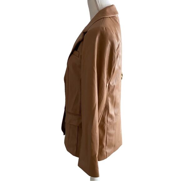 A New Day Vegan Leather Blazer Jacket Size XS NWOT - Picture 4 of 6